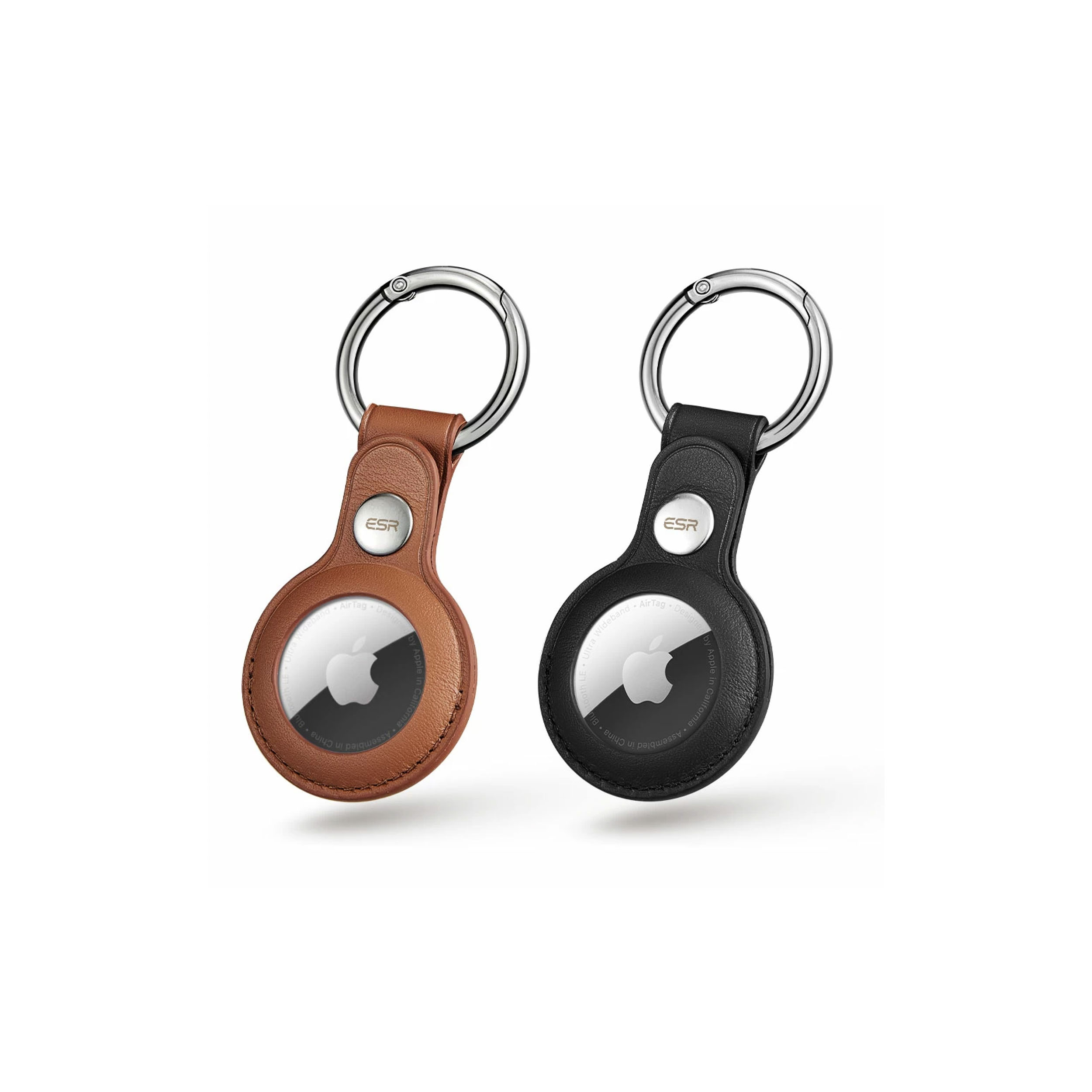 Metro Leather AirTag Keychain Case (2Pack) - iStore